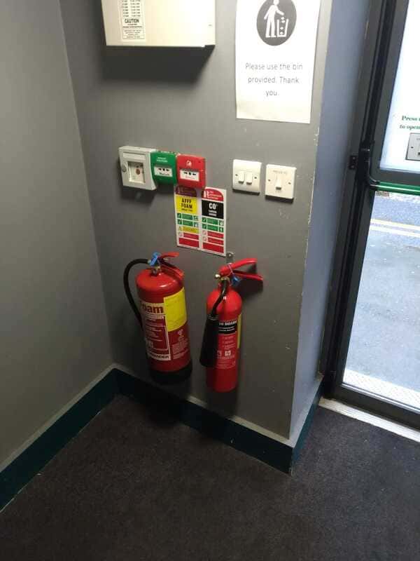Altura de instalação dos extintores